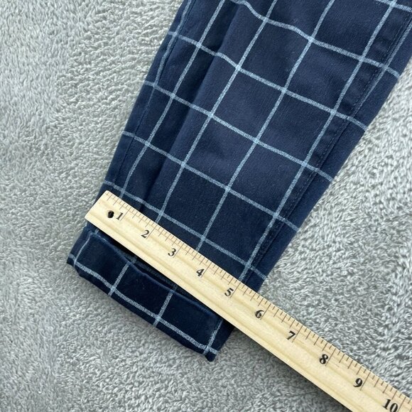 Ann Taylor Loft Modern Navy & White Plaid Cotton Pants Womens Size 27/4 - 1955 - Picture 9 of 11